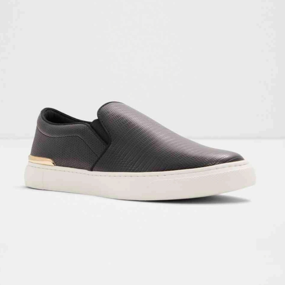 NWT ALDO Crendann Womens Low Top Sneakers Womens, Black Size 9 Slip On